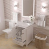 Virtu USA GS-50024-CMRO-WH-001 Caroline Avenue 24" Bath Vanity in White with Cultured Marble Quartz Top