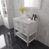 Virtu USA ES-30036-CMRO-WH-001 Winterfell 36" Bath Vanity in White with Cultured Marble Quartz Top and Sink