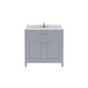 Virtu USA MS-2036-CMRO-GR-NM Caroline 36" Single Bath Vanity in Gray with Cultured Marble Quartz Top and Sink