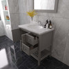 Virtu USA ES-30036-CMRO-GR Winterfell 36" Bath Vanity in Gray with Cultured Marble Quartz Top and Sink
