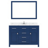 Virtu USA MS-2048-CMSQ-FB-001 Caroline 48" Bath Vanity in French Blue with Cultured Marble Quartz Top and Sink