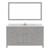 Virtu USA MS-2060-CMRO-CG Caroline 60" Bath Vanity in Cashmere Gray with Cultured Marble Quartz Top