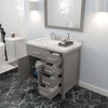 Virtu USA MS-2136R-CMSQ-CG Caroline Parkway 36" Bath Vanity in Gray with Cultured Marble Quartz Top