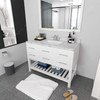 Virtu USA MS-2248-CMSQ-WH Caroline Estate 48" Bath Vanity in White with Cultured Marble Quartz Top