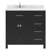 Virtu USA MS-2136R-CMRO-ES-NM Caroline Parkway 36" Bath Vanity in Espresso with Cultured Marble Quartz Top