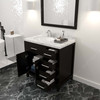 Virtu USA MS-2136R-CMRO-ES-NM Caroline Parkway 36" Bath Vanity in Espresso with Cultured Marble Quartz Top