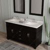 Virtu USA MD-2660-CMSQ-ES-NM Victoria 60" Bath Vanity in Espresso with Cultured Marble Quartz Top and Sinks