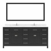 Virtu USA MD-2172-CMSQ-ES-001 Caroline Parkway 72" Bath Vanity in Espresso with Cultured Marble Quartz Top