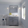 Virtu USA MS-2036-CMRO-GR-002 Caroline 36" Single Bath Vanity in Gray with Cultured Marble Quartz Top and Sink