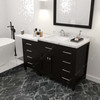 Virtu USA MS-2157R-CMSQ-ES-NM Caroline Parkway 57" Bath Vanity in Espresso with Cultured Marble Quartz Top