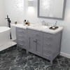Virtu USA MS-2157R-CMRO-GR-002 Caroline Parkway 57" Bath Vanity in Gray with Cultured Marble Quartz Top
