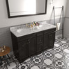Virtu USA ED-25060-CMRO-ES-002 Talisa 60" Bath Vanity in Espresso with Cultured Marble Quartz Top and Sinks