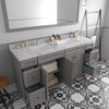 Virtu USA ED-25072-CMSQ-GR-001 Talisa 72" Double Bath Vanity in Gray with Cultured Marble Quartz Top and Sinks