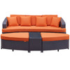 Modway Monterey 4 Piece Outdoor Patio Sofa Set EEI-992-BRN-ORA-SET Brown Orange