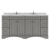 Virtu USA ED-25072-CMSQ-GR-NM Talisa 72" Double Bath Vanity in Gray with Cultured Marble Quartz Top and Sinks