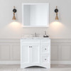 Virtu USA ES-32036-CMSQ-WH-NM Elise 36" Single Bath Vanity in White with Cultured Marble Quartz Top and Sink