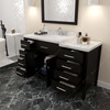 Virtu USA MS-2157L-CMSQ-ES Caroline Parkway 57" Bath Vanity in Espresso with Cultured Marble Quartz Top