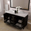 Virtu USA GD-50060-CMRO-ES-001 Caroline Avenue 60" Bath Vanity in Espresso with Cultured Marble Quartz Top