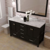 Virtu USA GD-50060-CMRO-ES-002 Caroline Avenue 60" Bath Vanity in Espresso with Cultured Marble Quartz Top