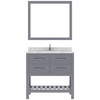 Virtu USA MS-2236-CMSQ-GR-002 Caroline Estate 36" Bath Vanity in Gray with Cultured Marble Quartz Top and Sink