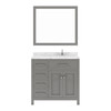 Virtu USA MS-2136L-CMSQ-CG-001 Caroline Parkway 36" Bath Vanity in Gray with Cultured Marble Quartz Top