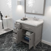 Virtu USA MS-2136L-CMSQ-CG-001 Caroline Parkway 36" Bath Vanity in Gray with Cultured Marble Quartz Top
