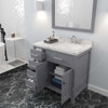 Virtu USA MS-2136L-CMSQ-GR-001 Caroline Parkway 36" Bath Vanity in Gray with Cultured Marble Quartz Top
