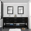 Virtu USA MD-2272-CMSQ-ES-NM Caroline Estate 72" Bath Vanity in Espresso with Cultured Marble Quartz Top