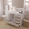 Virtu USA GS-50048-CMRO-WH Caroline Avenue 48" Bath Vanity in White with Cultured Marble Quartz Top