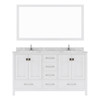 Virtu USA GS-50060-CMSQ-WH Caroline Avenue 60" Bath Vanity in White with Cultured Marble Quartz Top