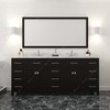 Virtu USA MD-2178-CMRO-ES-NM Caroline Parkway 78" Bath Vanity in Espresso with Cultured Marble Quartz Top