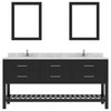 Virtu USA MD-2272-CMSQ-ES Caroline Estate 72" Bath Vanity in Espresso with Cultured Marble Quartz Top