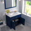 Virtu USA MS-2036-CMSQ-FB Caroline 36" Bath Vanity in French Blue with Cultured Marble Quartz Top and Sink
