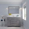 Virtu USA MS-2048-CMSQ-CG-001 Caroline 48" Bath Vanity in Cashmere Gray with Cultured Marble Quartz Top