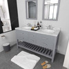 Virtu USA MD-2260-CMRO-GR-001 Caroline Estate 60" Bath Vanity in Gray with Cultured Marble Quartz Top