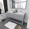 Virtu USA MD-2260-CMRO-GR-010 Caroline Estate 60" Bath Vanity in Gray with Cultured Marble Quartz Top