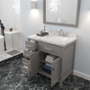 Virtu USA MS-2136L-CMRO-CG Caroline Parkway 36" Bath Vanity in Gray with Cultured Marble Quartz Top