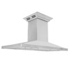 ZLINE 42" Ducted Vent Island Mount Range Hood in Stainless Steel with Built-in CrownSound Bluetooth Speakers GL2iCRN-BT-42