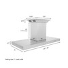 ZLINE 48" Ducted Vent Island Mount Range Hood in Stainless Steel with Built-in CrownSound Bluetooth Speakers KE2iCRN-BT-48