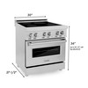 ZLINE 30" 4.0 cu. ft. Induction Range with a 4 Element Stove and Electric Oven in Stainless Steel RAIND-30