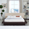 Modway Freja Queen Fabric Platform Bed MOD-5721-CAP-BEI-SET Cappuccino Beige