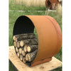 Fire Pit Art The Orbit - Round Steel Log Rack