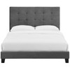 Modway Melanie Twin Tufted Button Upholstered Performance Velvet Platform Bed MOD-5805-GRY Gray