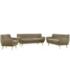 Modway EEI-1782-BRN-SET Remark 3 Piece Living Room Set - Brown