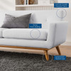 Modway EEI-2068-WHI-SET Engage Left-Facing Upholstered Fabric Sectional Sofa - White