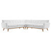 Modway EEI-2108-WHI-SET Engage L-Shaped Upholstered Fabric Sectional Sofa - White