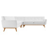 Modway EEI-2108-WHI-SET Engage L-Shaped Upholstered Fabric Sectional Sofa - White