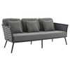 Modway EEI-3167-GRY-SET Stance 4 Piece Outdoor Patio Aluminum Sectional Sofa Set