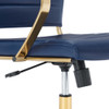 Modway EEI-3418-GLD-NAV Jive Gold Stainless Steel Midback Office Chair - Gold/Navy