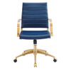 Modway EEI-3418-GLD-NAV Jive Gold Stainless Steel Midback Office Chair - Gold/Navy